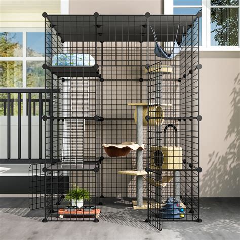 metal cat houses|cat enclosure sizes.